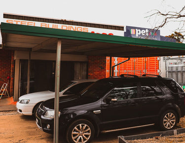 Carport Skillion Roof 6mW x 6m deep x 2.5mH - Shed City